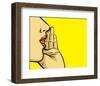 Woman Calling Spread the Word-null-Framed Art Print