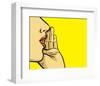 Woman Calling Spread the Word-null-Framed Art Print