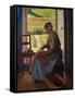 Woman Carding-Thomas Fearnley-Framed Stretched Canvas