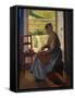 Woman Carding-Thomas Fearnley-Framed Stretched Canvas
