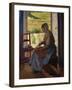 Woman Carding-Thomas Fearnley-Framed Giclee Print