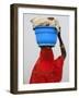 Woman Carrying a Bowl on Her Head, Saint Louis, Senegal, West Africa, Africa-Godong-Framed Photographic Print