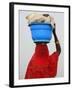 Woman Carrying a Bowl on Her Head, Saint Louis, Senegal, West Africa, Africa-Godong-Framed Photographic Print