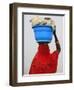 Woman Carrying a Bowl on Her Head, Saint Louis, Senegal, West Africa, Africa-Godong-Framed Photographic Print