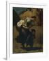 Woman Carrying a Bundle with a Girl in the Street, 1850-Honore Daumier-Framed Giclee Print