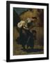 Woman Carrying a Bundle with a Girl in the Street, 1850-Honore Daumier-Framed Giclee Print