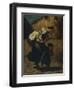 Woman Carrying a Bundle with a Girl in the Street, 1850-Honore Daumier-Framed Giclee Print