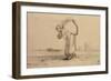 Woman Carrying a Sack on Her Back-Jean-Francois Millet-Framed Giclee Print