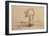 Woman Carrying a Sack on Her Back-Jean-Francois Millet-Framed Giclee Print