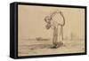 Woman Carrying a Sack on Her Back-Jean-Francois Millet-Framed Stretched Canvas