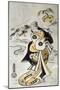 Woman Carrying Bamboo with Charms-Torii Kuyonobu-Mounted Giclee Print