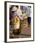 Woman Carrying Baskets of French Bread, Talaat Sao Market in Vientiane, Laos, Southeast Asia-Alain Evrard-Framed Photographic Print