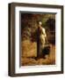 Woman Carrying Firewood and a Pail, C.1858-60-Jean-François Millet-Framed Giclee Print