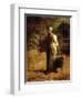 Woman Carrying Firewood and a Pail, C.1858-60-Jean-François Millet-Framed Giclee Print