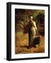 Woman Carrying Firewood and a Pail, C.1858-60-Jean-François Millet-Framed Giclee Print