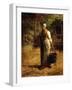 Woman Carrying Firewood and a Pail, C.1858-60-Jean-François Millet-Framed Giclee Print