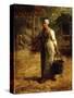 Woman Carrying Firewood and a Pail, C.1858-60-Jean-François Millet-Stretched Canvas