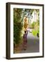 Woman Carrying Offering to Temple, Pejeng Kaja, Tampaksiring, Bali, Indonesia-null-Framed Photographic Print