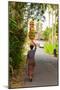 Woman Carrying Offering to Temple, Pejeng Kaja, Tampaksiring, Bali, Indonesia-null-Mounted Photographic Print