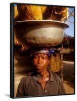 Woman Carrying Pan Filled with Baobab Fruit, Boku, Ghana-Alison Jones-Framed Photographic Print