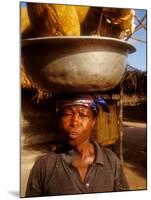 Woman Carrying Pan Filled with Baobab Fruit, Boku, Ghana-Alison Jones-Mounted Photographic Print