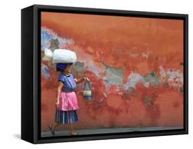 Woman Carrying Sack, Antigua, Guatemala-Keren Su-Framed Stretched Canvas