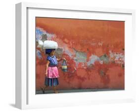 Woman Carrying Sack, Antigua, Guatemala-Keren Su-Framed Photographic Print