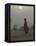 Woman Carrying Water Jar in Sand Storm, Thar Desert, Rajasthan, India-Keren Su-Framed Stretched Canvas