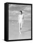 Woman Casually Strolling along the Beach-Philip Gendreau-Framed Stretched Canvas