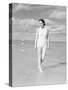 Woman Casually Strolling along the Beach-Philip Gendreau-Stretched Canvas