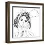 Woman Chatting on the Phone, Pop Art Illustration-Eva Andreea-Framed Art Print