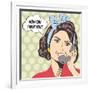 Woman Chatting on the Phone, Pop Art Illustration-Eva Andreea-Framed Art Print