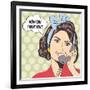 Woman Chatting on the Phone, Pop Art Illustration-Eva Andreea-Framed Art Print