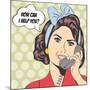 Woman Chatting on the Phone, Pop Art Illustration-Eva Andreea-Mounted Art Print