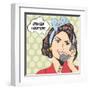 Woman Chatting on the Phone, Pop Art Illustration-Eva Andreea-Framed Art Print