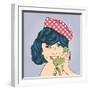 Woman Chatting on the Phone, Pop Art Illustration-Eva Andreea-Framed Art Print