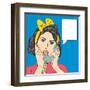 Woman Chatting on the Phone, Pop Art Illustration-Eva Andreea-Framed Art Print