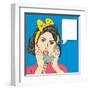 Woman Chatting on the Phone, Pop Art Illustration-Eva Andreea-Framed Art Print