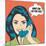 Woman Chatting on the Phone, Pop Art Illustration-Eva Andreea-Mounted Art Print