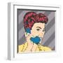 Woman Chatting on the Phone, Pop Art Illustration-Eva Andreea-Framed Art Print