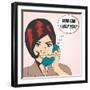 Woman Chatting on the Phone, Pop Art Illustration-Eva Andreea-Framed Art Print