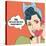 Woman Chatting on the Phone, Pop Art Illustration-Eva Andreea-Stretched Canvas