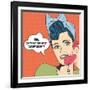 Woman Chatting on the Phone, Pop Art Illustration-Eva Andreea-Framed Art Print