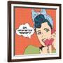 Woman Chatting on the Phone, Pop Art Illustration-Eva Andreea-Framed Art Print