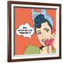 Woman Chatting on the Phone, Pop Art Illustration-Eva Andreea-Framed Art Print