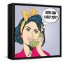 Woman Chatting on the Phone, Pop Art Illustration-Eva Andreea-Framed Stretched Canvas