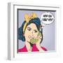 Woman Chatting on the Phone, Pop Art Illustration-Eva Andreea-Framed Art Print