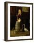 Woman Churning Butter (Oil on Panel)-George Benjamin Luks-Framed Giclee Print