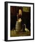 Woman Churning Butter (Oil on Panel)-George Benjamin Luks-Framed Giclee Print