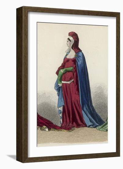 Woman Circa 1370-Eugenie Cazal-Framed Art Print